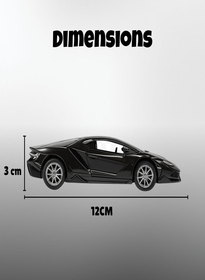 SPEEDYZ Toy Car Metal Car Toy 1:32 Scale Door Opening Pull Back Die Cast Realistic Model Racing Sedan for Boys & Girls (Black) - Image 3